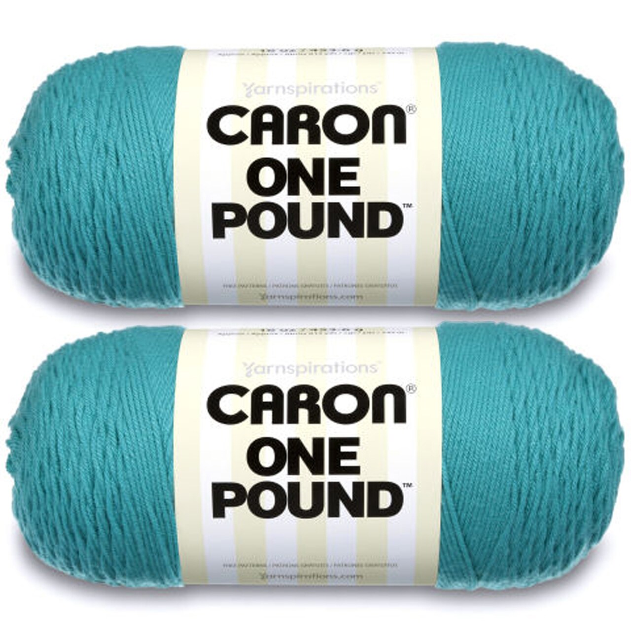 Caron One Pound Aqua Yarn - 2 Pack of 454g/16oz - Acrylic - 4 Medium (Worsted) - 812 Yards - Knitting/Crochet